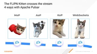 © 2023 Cloudera, Inc. All rights reserved. 21
The FLiPN Kitten crosses the stream
4 ways with Apache Pulsar
 