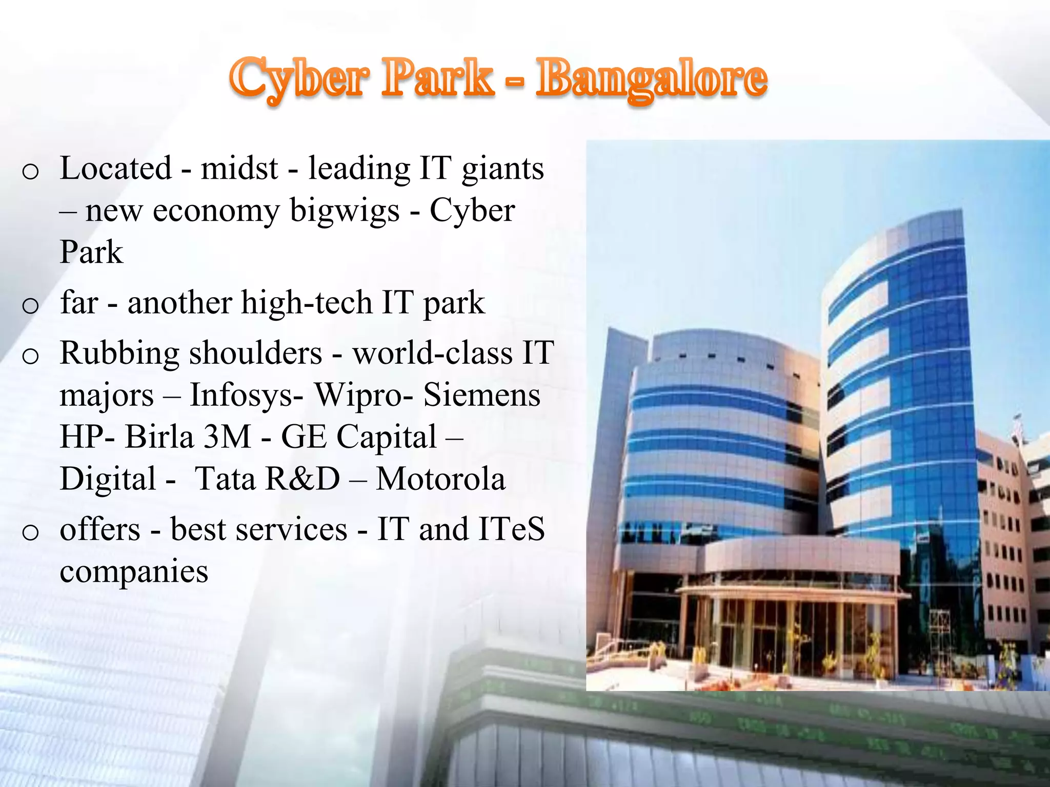 IT parks in india | PPTX