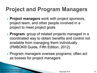 Information Technology Project Management - part 01 | PPT