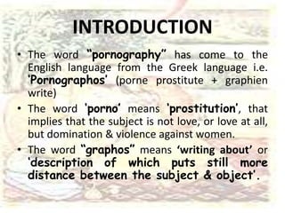 Cyber pornograpghy (with special reference to child pornography)