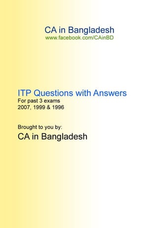 Itp questions 2007 1999 1996