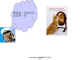 做售前一定要自信 这是第一步 