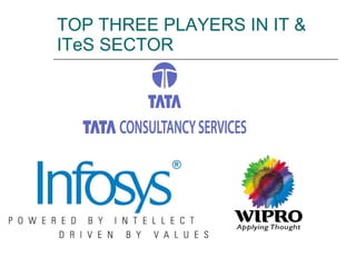 TOP THREE PLAYERS IN IT & ITeS SECTOR 