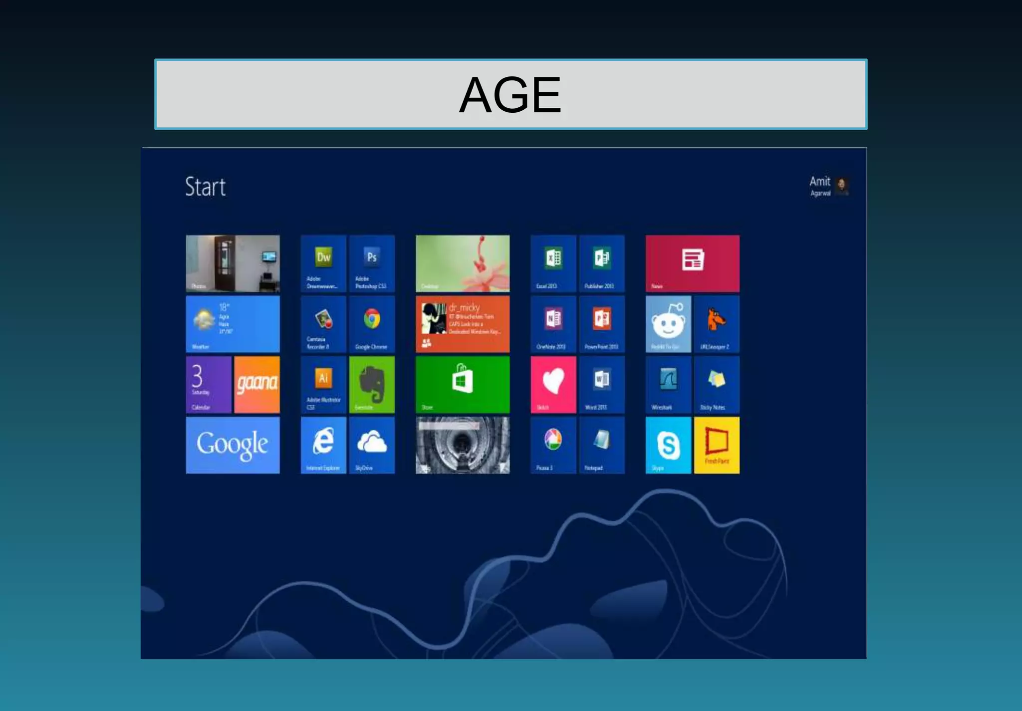 AGE
       ADULT (YOUNG & ADAPTED INTERFACE
                CHILD ELDERLY) ADAPTED INTERFACE





   Icons areare bright people with poor vision) of high contrast
     Colours large (for and blend various degrees
    colours
    Colours have to have a matching scheme

   Menusare easily placed too childish
     Icons should not appear

   Interface shouldas simple as possible
     Menus are kept be designed to facilitate customisation
    Big buttons are used for most options
 