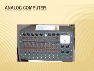 Analog Computers Digital Computers Hybrid Computers