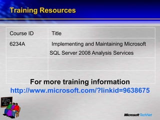 Bi For It Professionals Part 3   Building And Querying Multidimensional Cubes