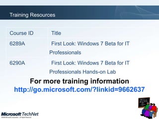 Microsoft Deployment Toolkit 2010Reduces deployment time and helps standardize imagesSupport for Windows XP® SP3 and LaterBrings together proven practices, in addition to the following Microsoft technologies:Application Compatibility Toolkit (ACT) Windows User State Migration Tool (USMT) Windows Automated Installation Kit (WAIK)Windows Deployment Services (WDS)