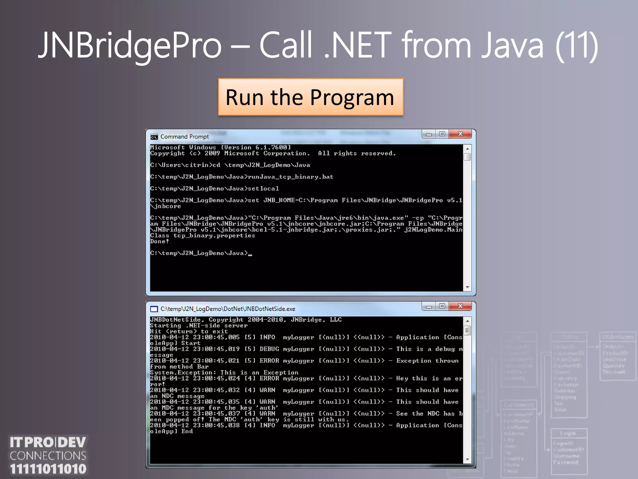 JNBridgePro – Call .NET from Java (11)Run the Program