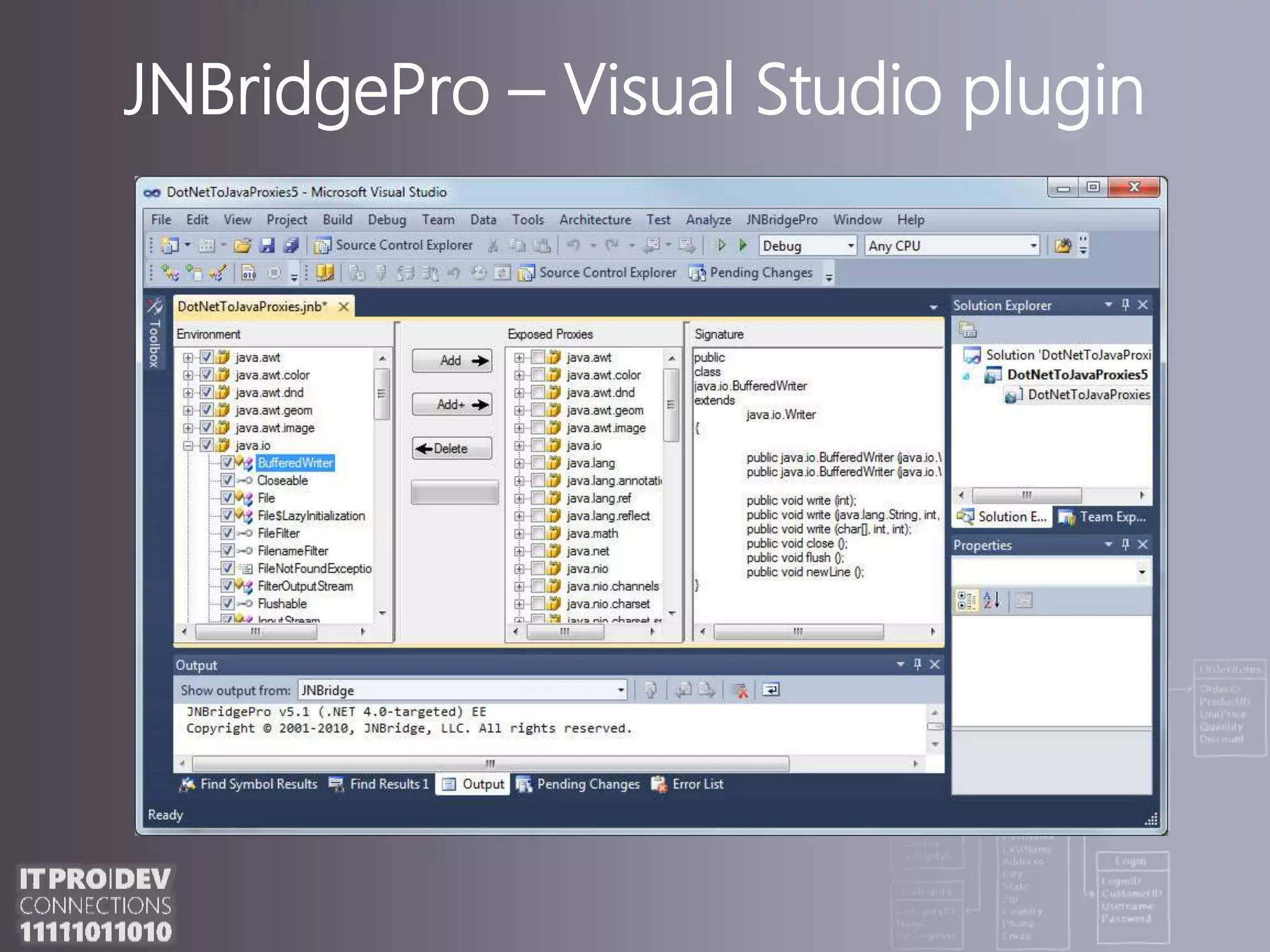 JNBridgePro – Visual Studio plugin