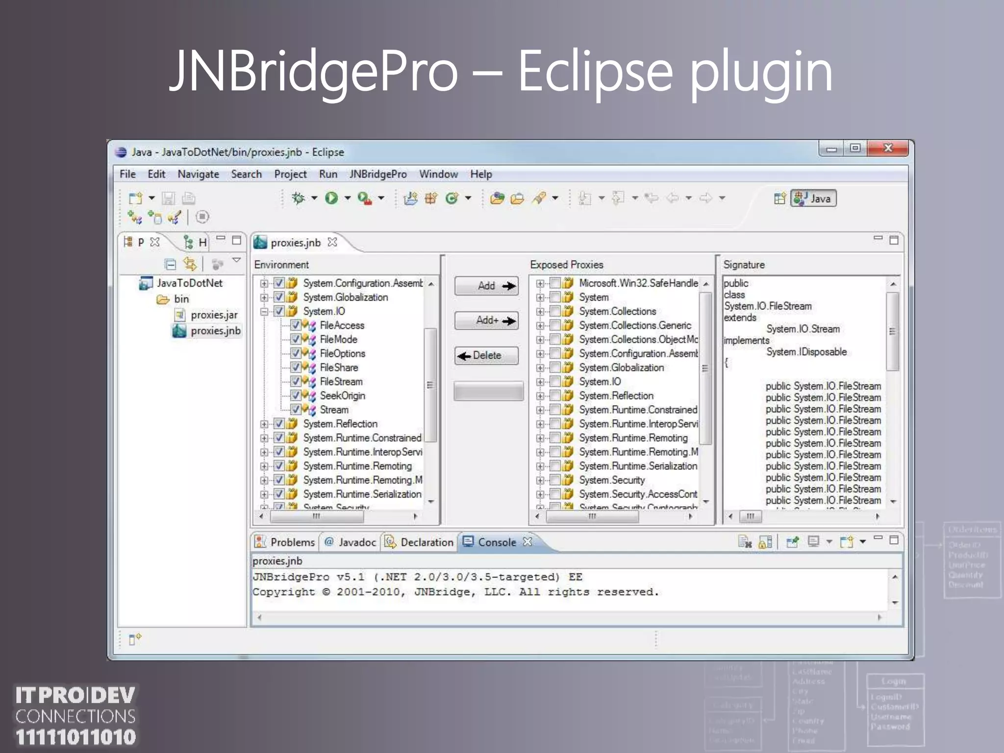 JNBridgePro – Eclipse plugin