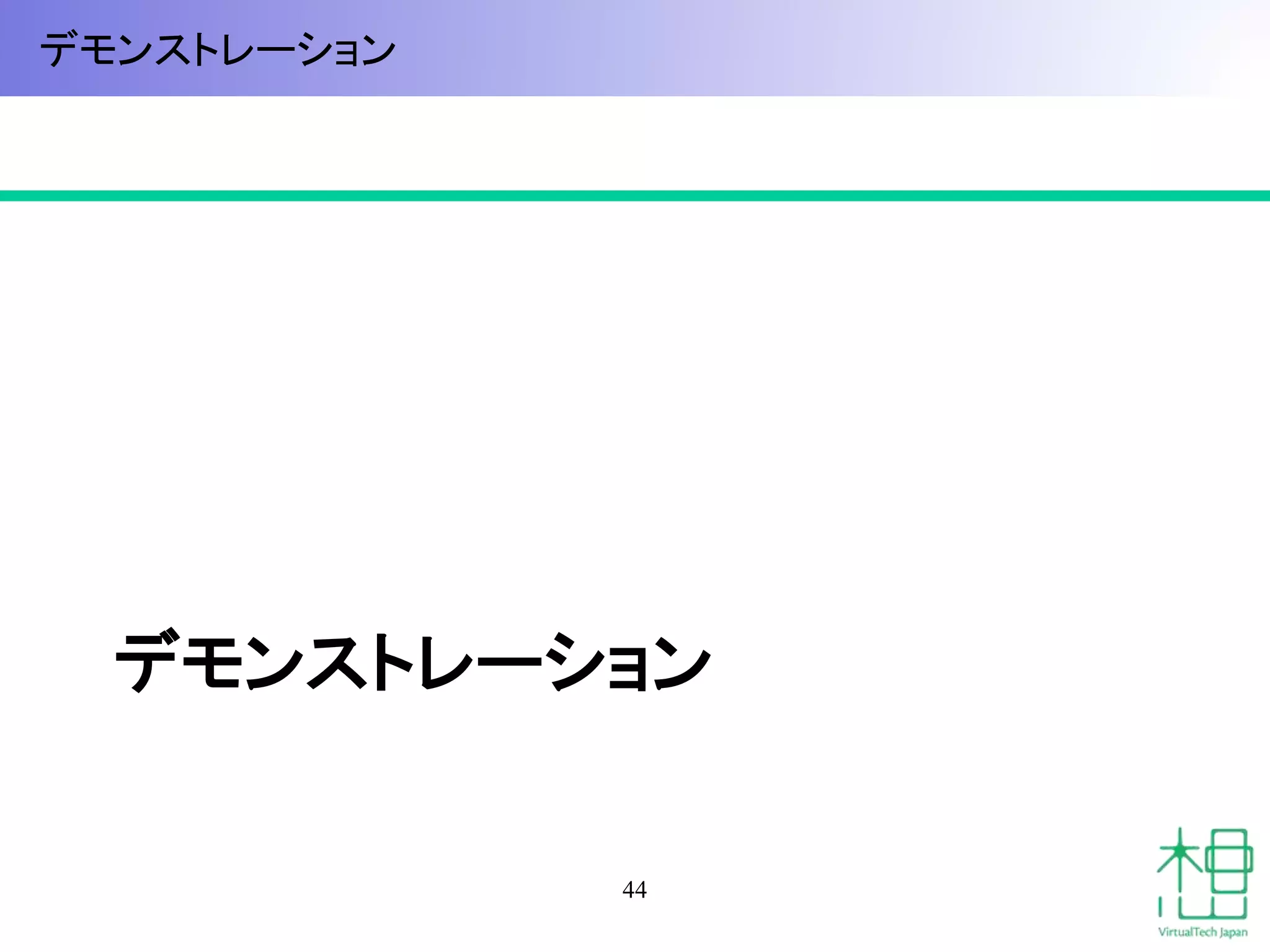 デモンストレーション
44
デモンストレーション
 