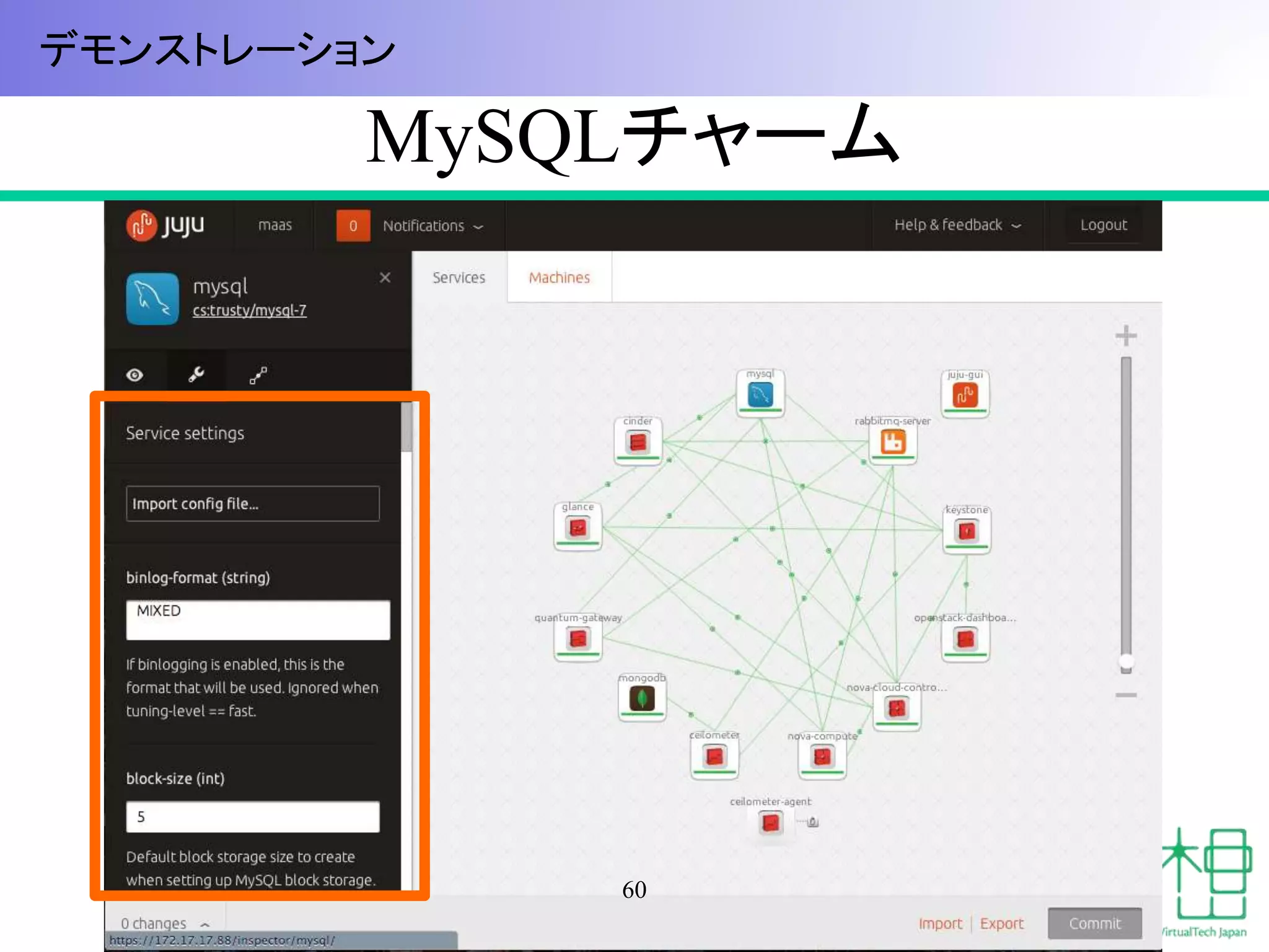 MySQLチャーム
60
デモンストレーション
 
