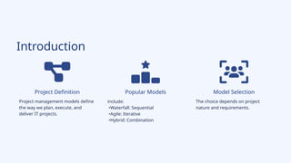Comprehensive Guide to IT Project Management Models: Waterfall, Agile ...