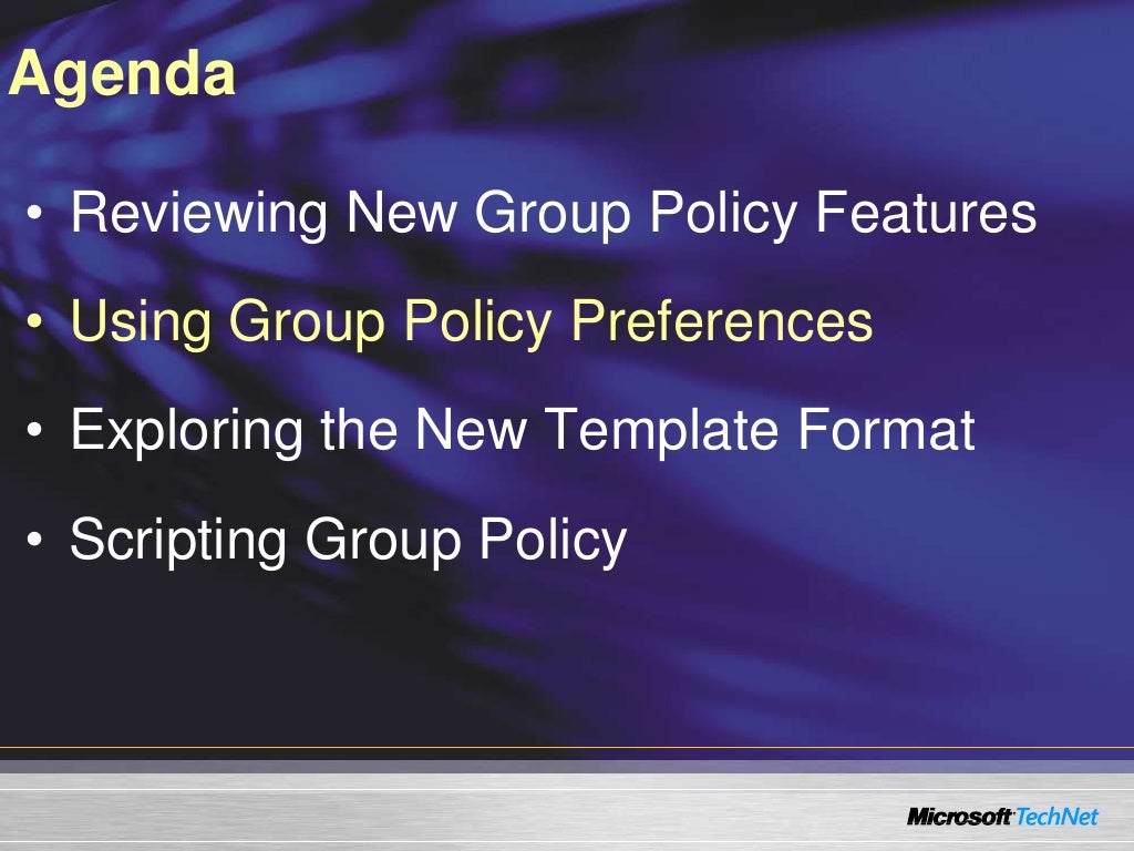 Group Policy Preferences Templates And Scripting