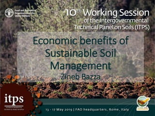 Economic benefits of
Sustainable Soil
Management
Zineb Bazza
 