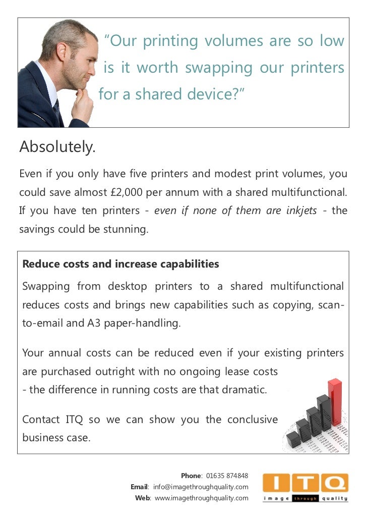 Running Costs make desktop printers extincty