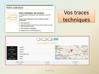 Vos traces
techniques
32@telier 2016
 