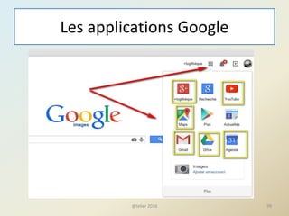 Les applications Google
@telier 2016 99
 