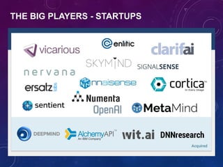 THE BIG PLAYERS - STARTUPS
 