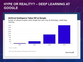 HYPE OR REALITY? – DEEP LEARNING AT
GOOGLE
 