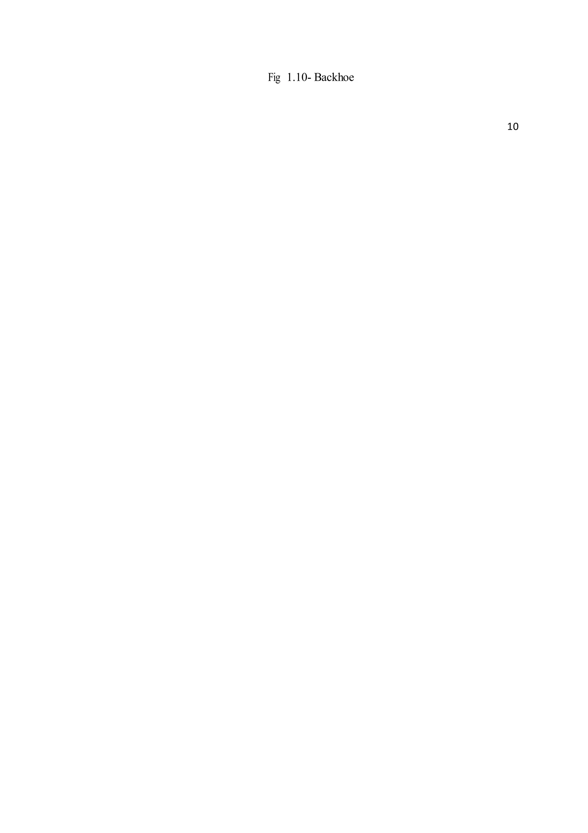 Fig 1.10- Backhoe
10
 