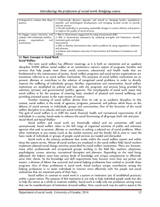 I troduction to Social Work Handout and practice | PDF