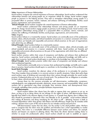 I troduction to Social Work Handout and practice | PDF