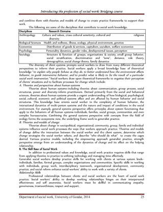 I troduction to Social Work Handout and practice | PDF