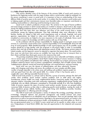 I troduction to Social Work Handout and practice | PDF