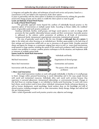 I troduction to Social Work Handout and practice | PDF