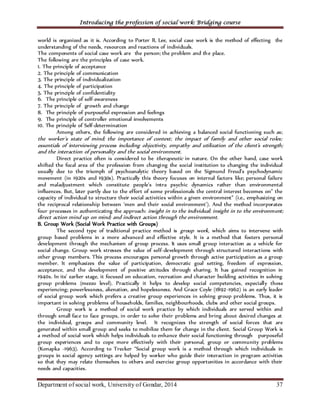 I troduction to Social Work Handout and practice | PDF