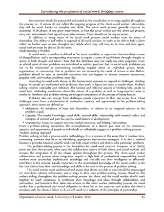 I troduction to Social Work Handout and practice | PDF