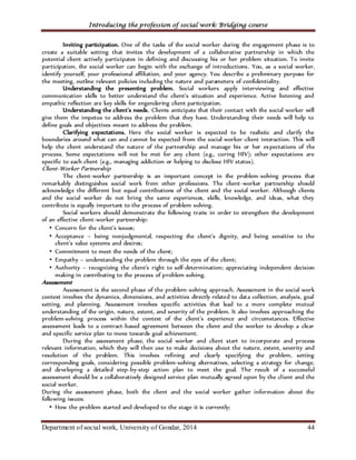 I troduction to Social Work Handout and practice | PDF