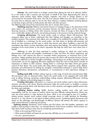 I troduction to Social Work Handout and practice | PDF