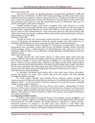 I troduction to Social Work Handout and practice | PDF