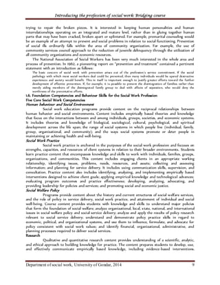 I troduction to Social Work Handout and practice | PDF