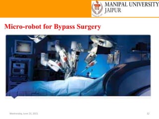 Wednesday, June 23, 2021 32
Micro-robot for Bypass Surgery
 