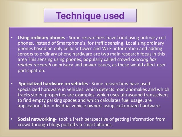 Intelligent transport research papers