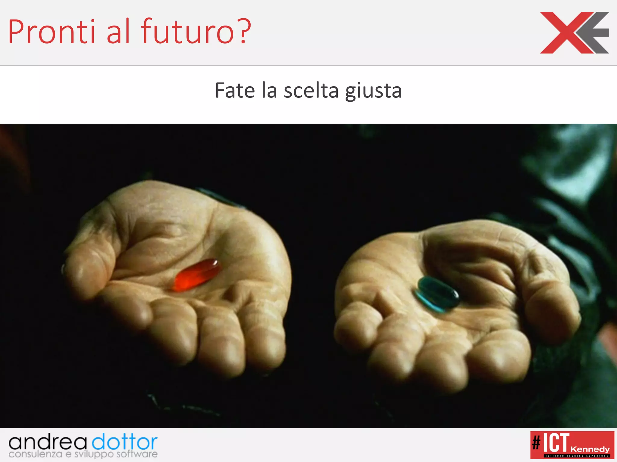 Pronti	al	futuro?
Fate	la	scelta	giusta
 