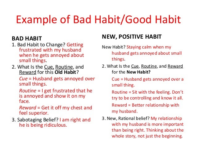 Bad habits essay