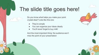 It's Spring Break PowerPoint template downloaded | PPTX