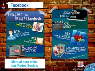 Facebook




Manual para mães
nas Redes Sociais
 