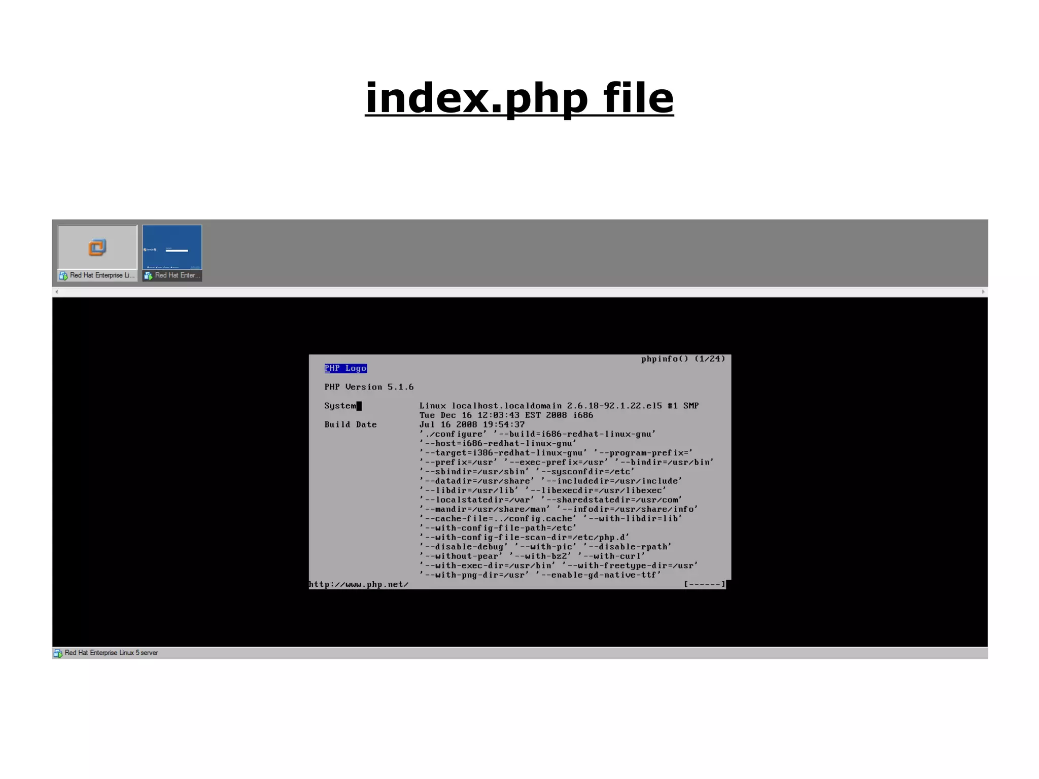 index.php file 