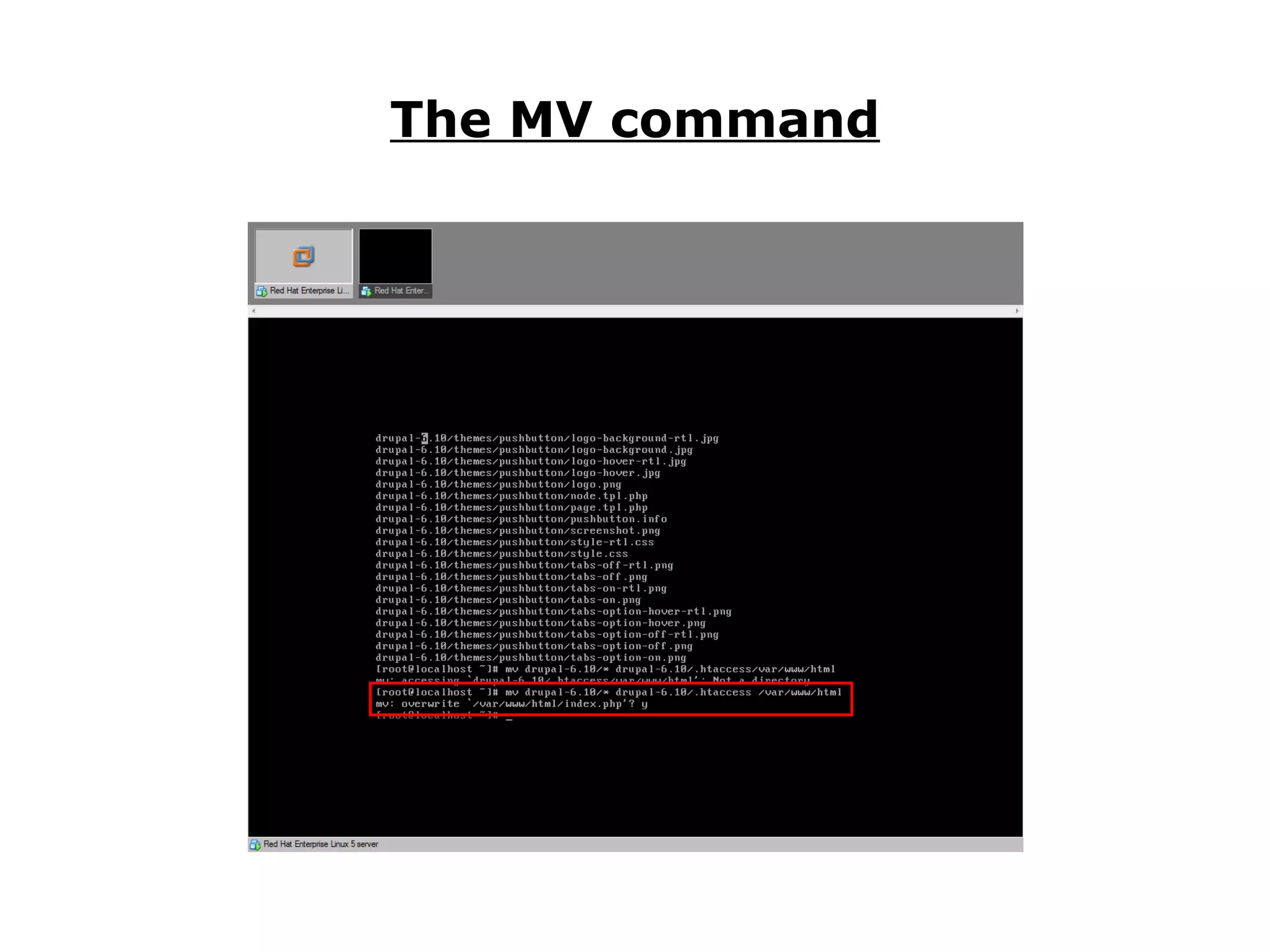 The MV command 