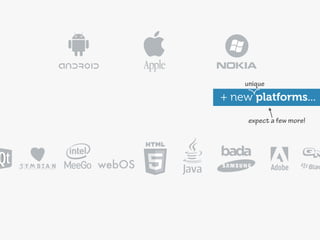 unique
+ new platforms...
     expect a few more!
 