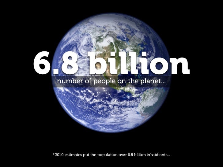 6.8 billion number of people