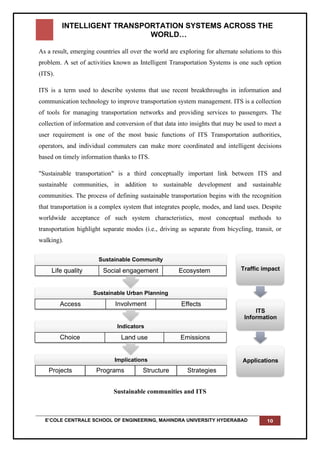 Intelligent Transportation Systems across the world | PDF