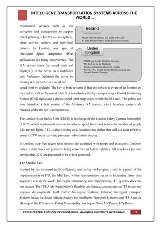 Intelligent Transportation Systems across the world | PDF