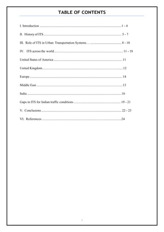 Intelligent Transportation Systems across the world | PDF