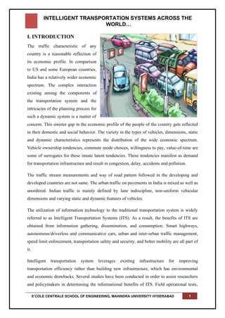 Intelligent Transportation Systems across the world | PDF